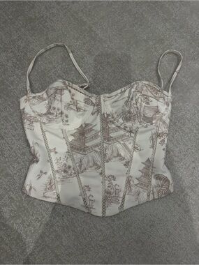 White Fox Boutique Needed You Bustier Beige Garden